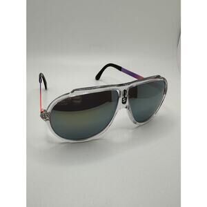 Vintage Aviator Sunglasses Orange Purple Arm Reflective Lenses Womens Unisex